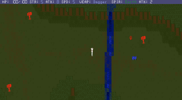 Screenshot of Spirit Quest gameplay