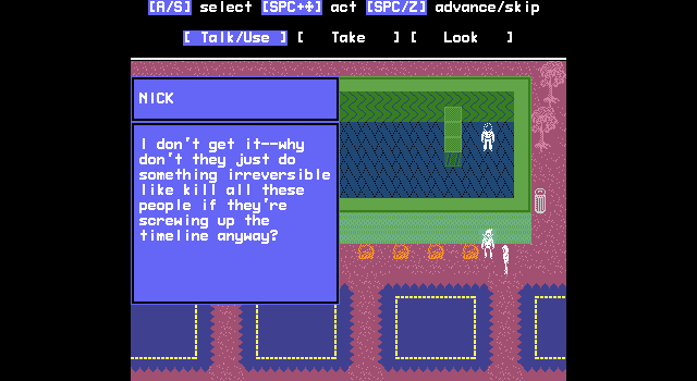 Premise of 80525's story.  'I don't get it--why don't they just [...] kill all these people [...]?'