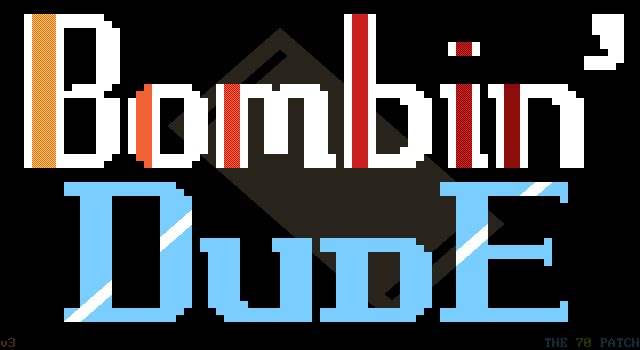 Title screen of 'Bombin' Dude'.