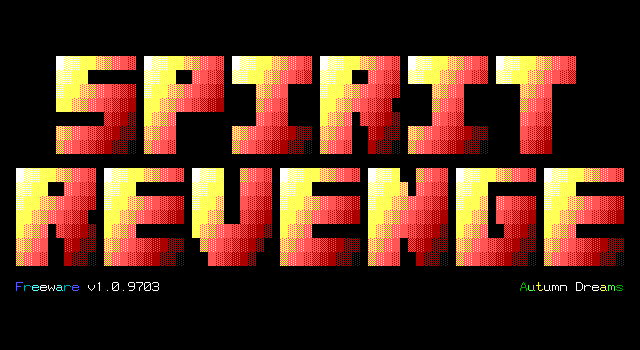 Title screen of 'Spirit Revenge'.